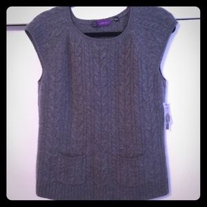 Gray cashmere vest